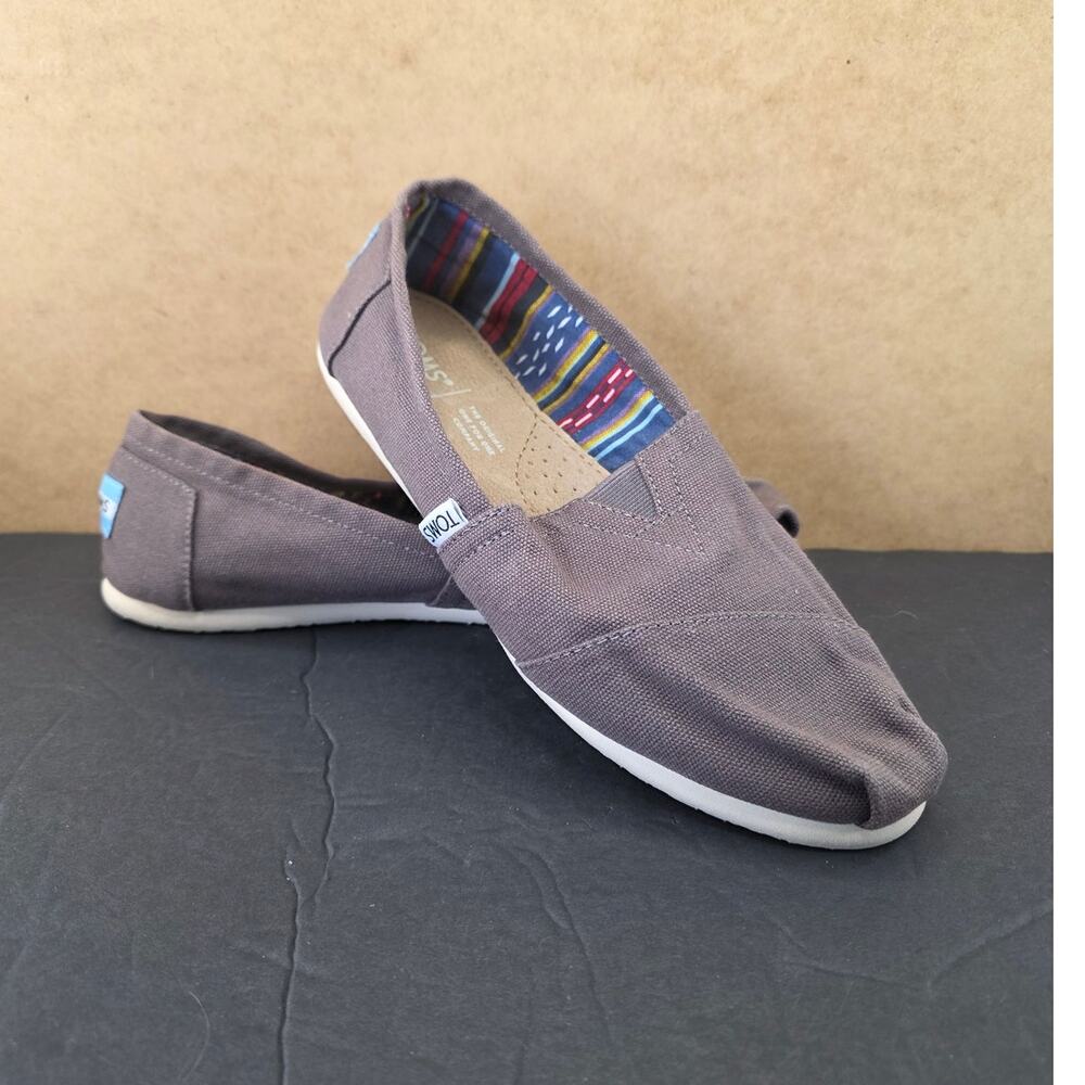 TOMS Alpargata slip-on flats brown canvas Size 7